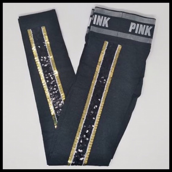 PINK VICTORIA’S SECRET BLING COTTON YOGA LEGGING - Picture 3 of 4